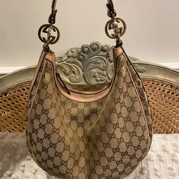 Gucci monogram twin hobo Shoulder Bag - Picture 2 of 8